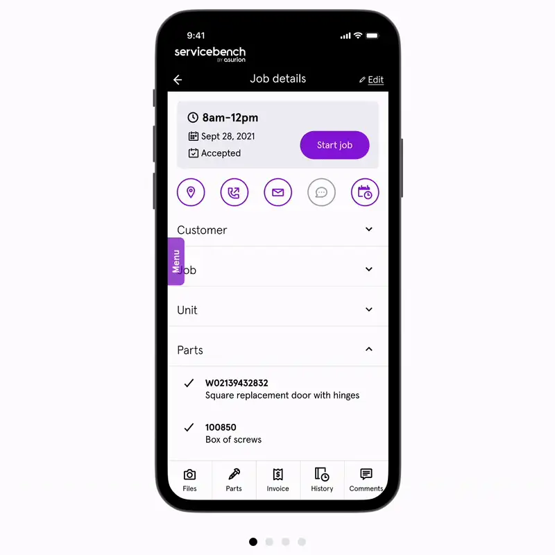 ServiceBench Mobile app