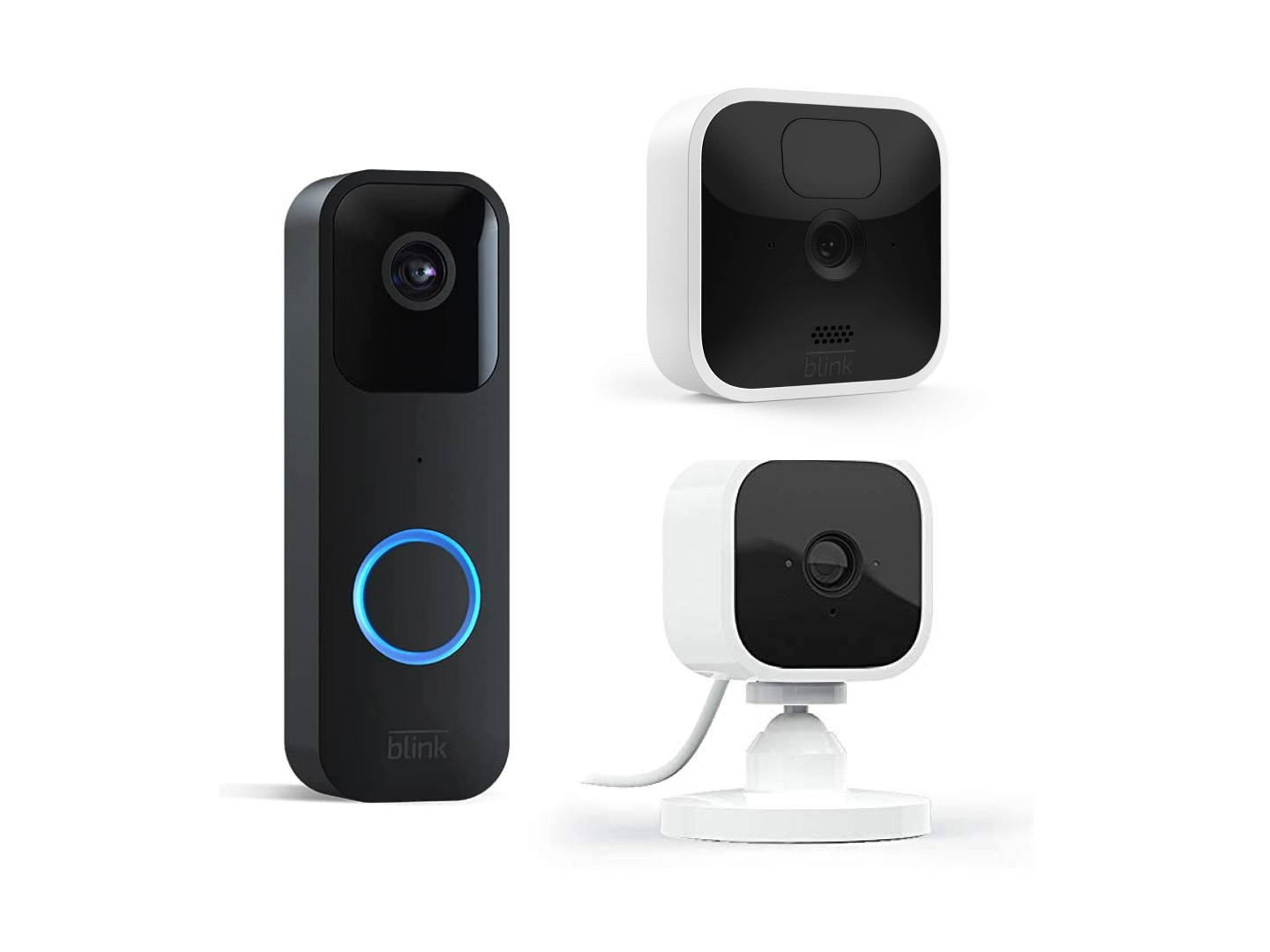 Blink doorbell, wireless camera, and wired camera