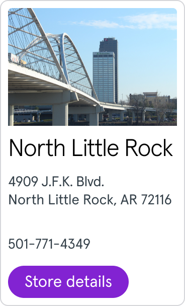 North Little Rock 4909 J.F.K. Blvd. North Little Rock, AR 72116 501-771-4349