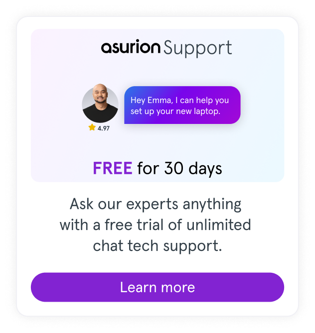 Asurion support free for 30 days