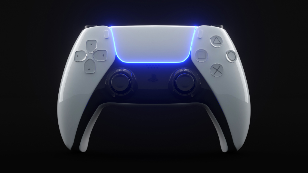 PS5 Controller with blue light