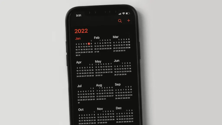 iphone calendar screen
