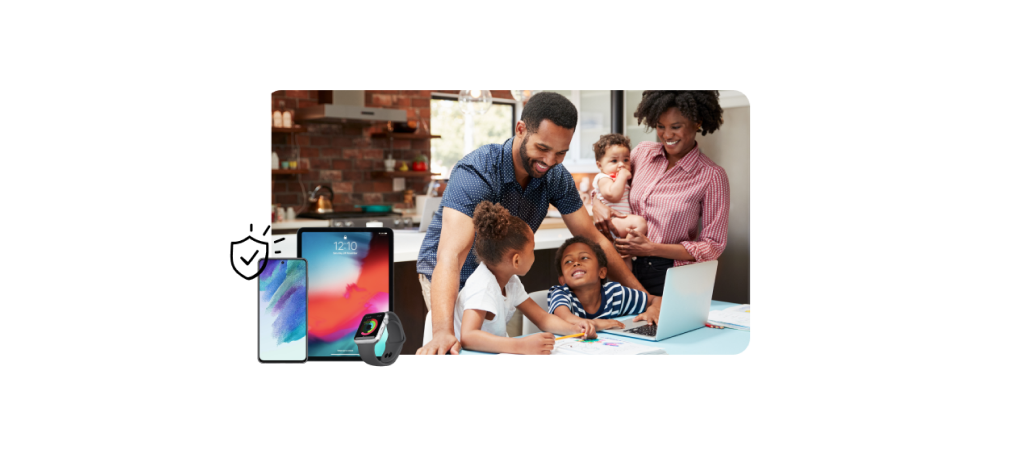 Family with devices