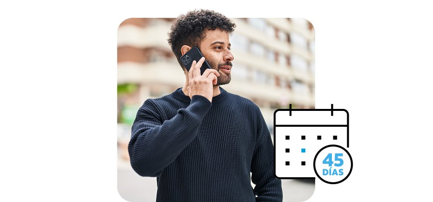 Man on phone with a calendar