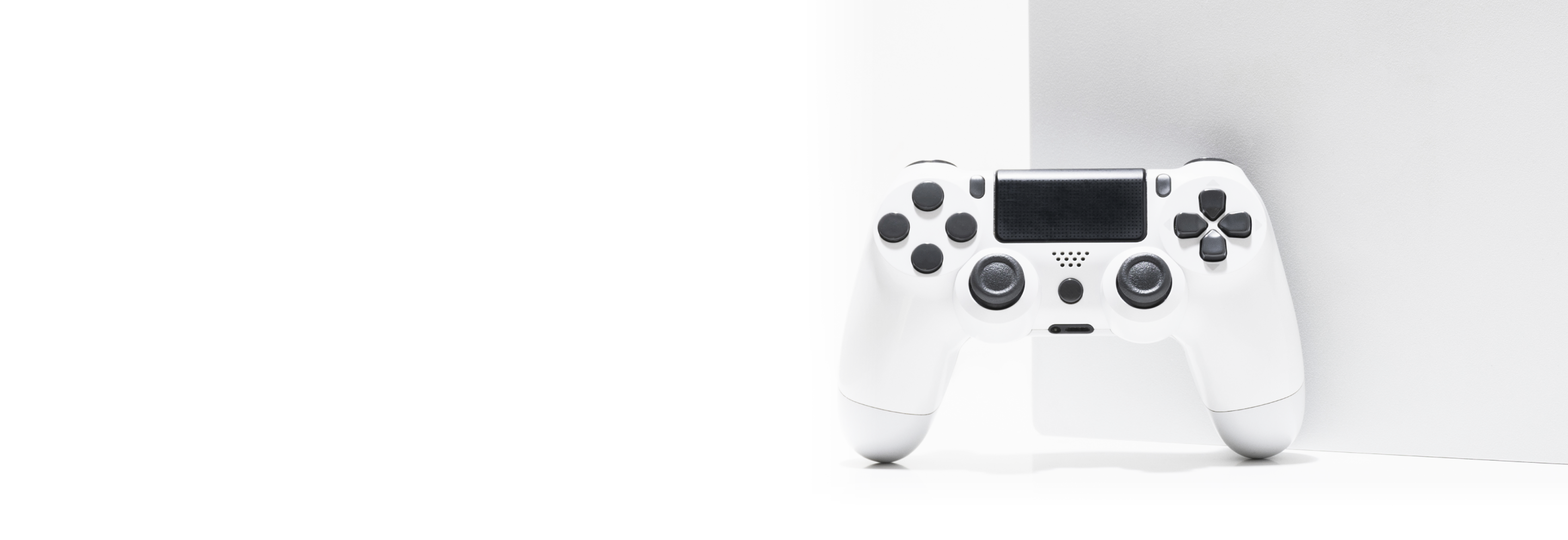 Gaming system on white background