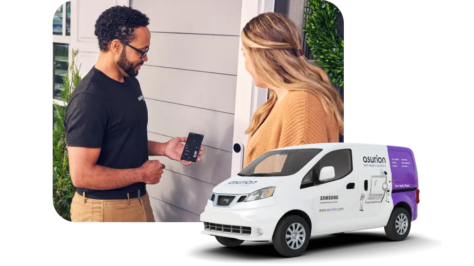 Customer and van