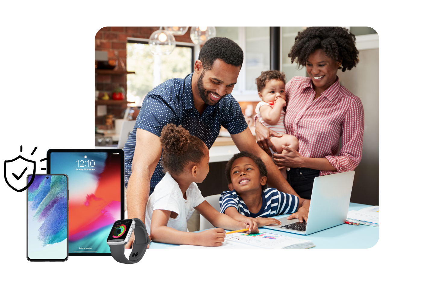 Family with devices