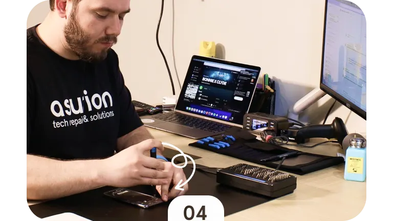 04. Her broken device arrives at our logistics center