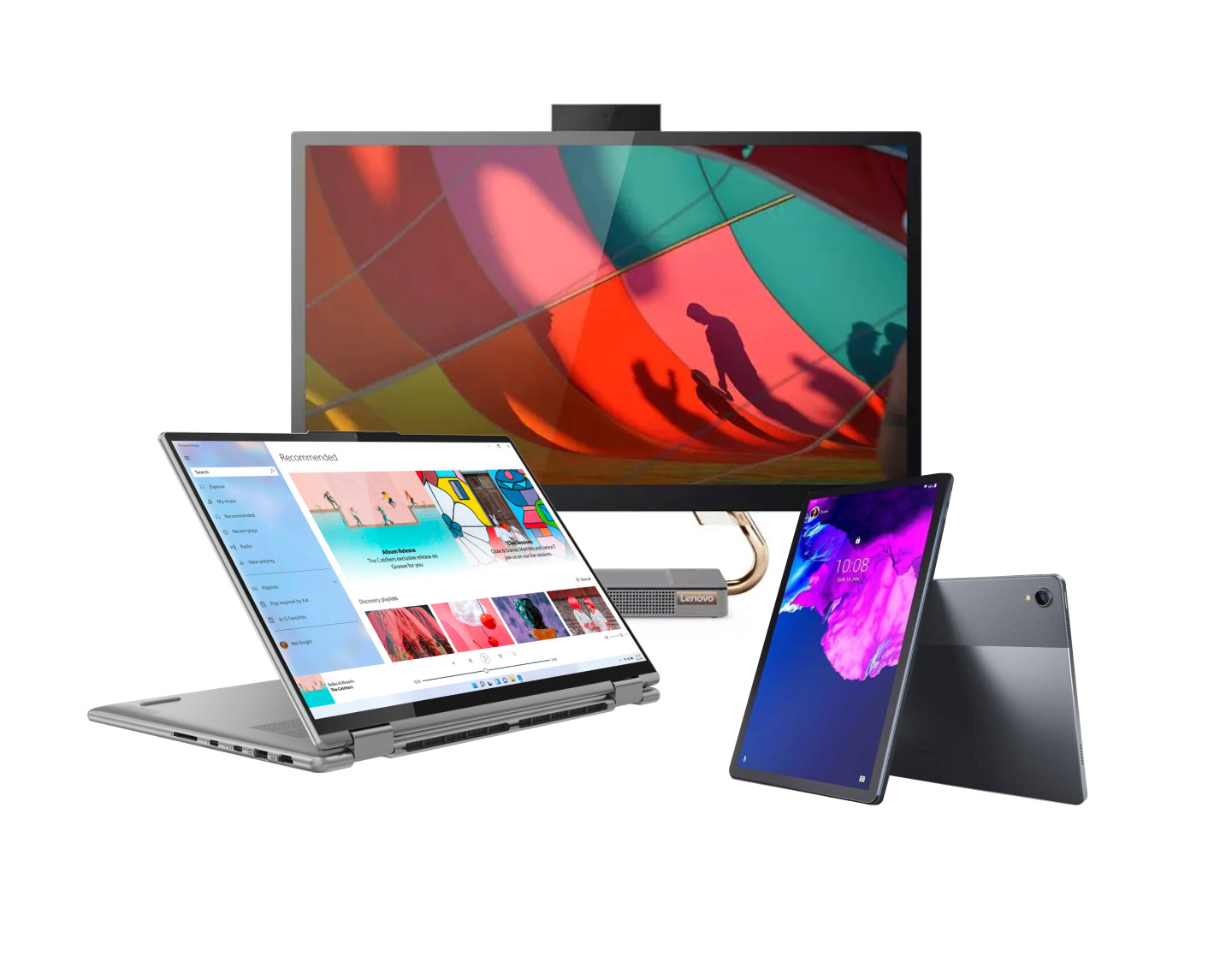 Lenovo laptop, desktop, and tablet
