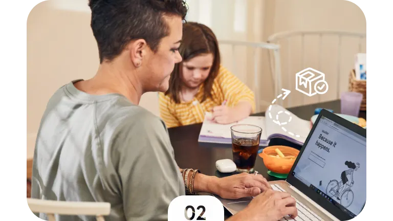 02. Her replacement phone ships within hours