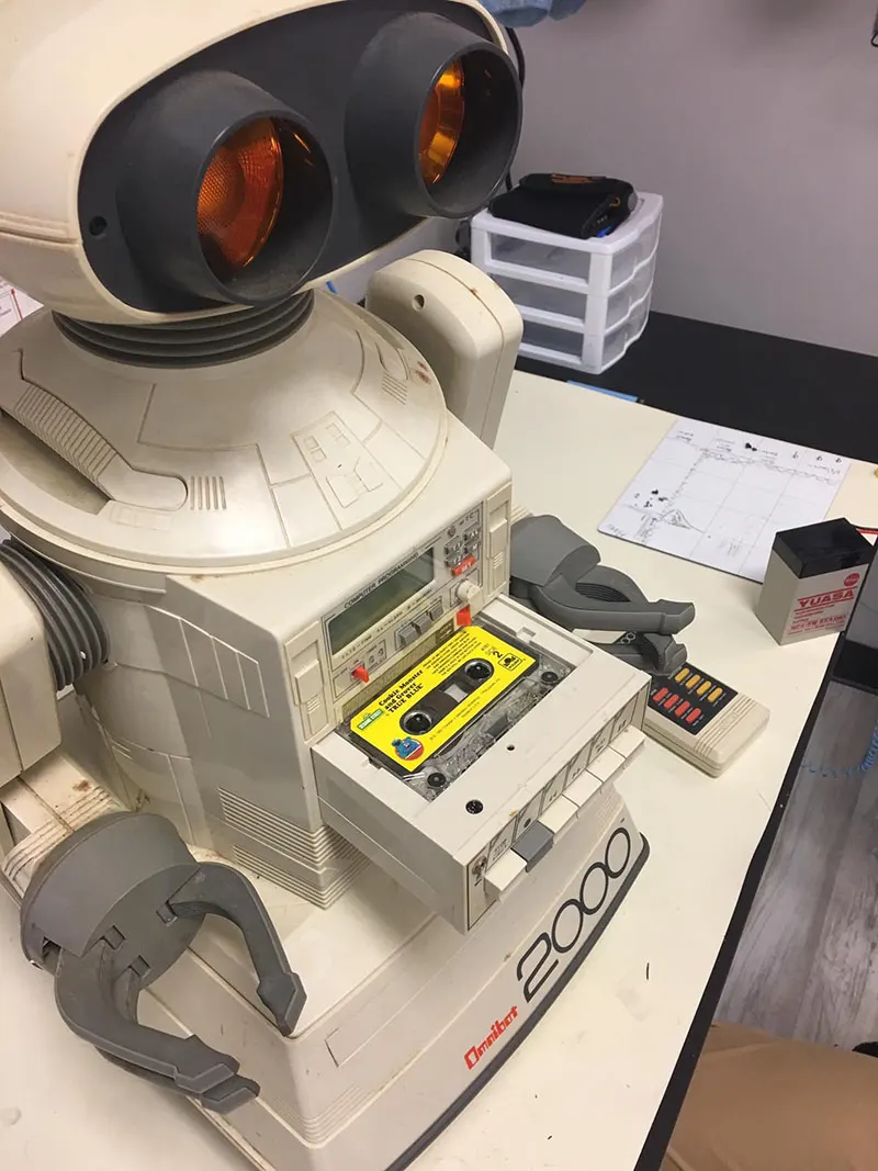 A Tomy Omnibot 2000 repaired at one of Brenda Johnston’s four uBreakiFix by Asurion stores in Northern Virginia.