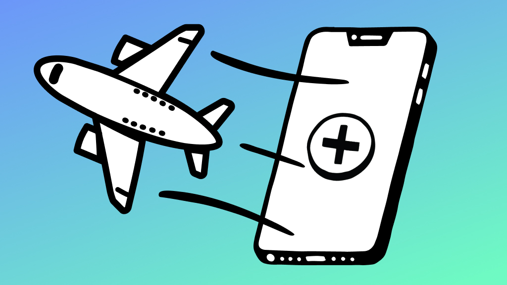 Illustration of adding a boarding pass to Apple Wallet