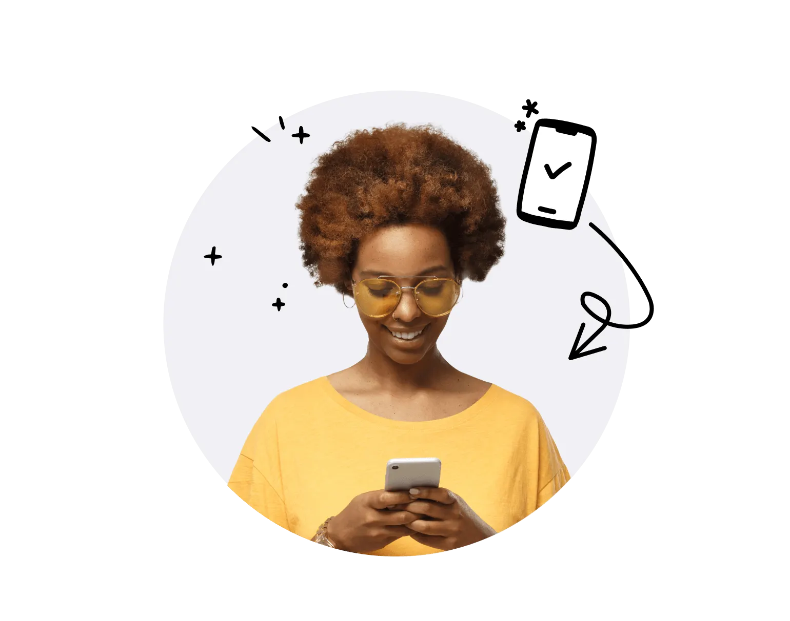 An Asurion expert in front of a store and a van