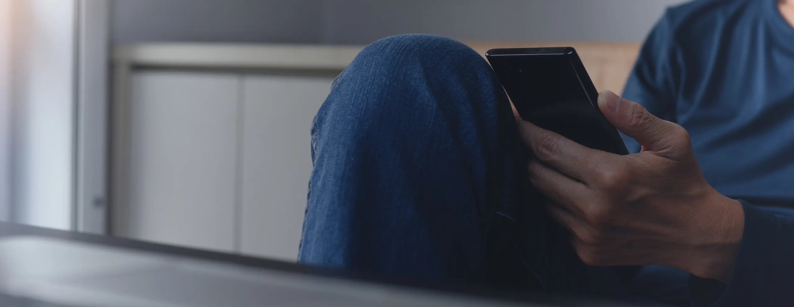 holding a phone