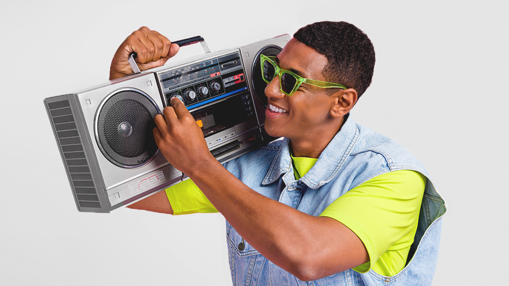 1990s music and the boombox