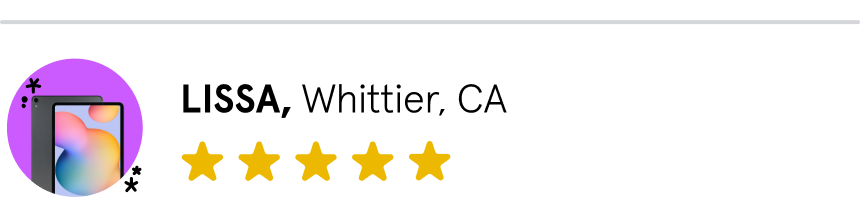 Lissa, Whittier, California, 5 stars