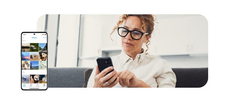 Woman looking at phone