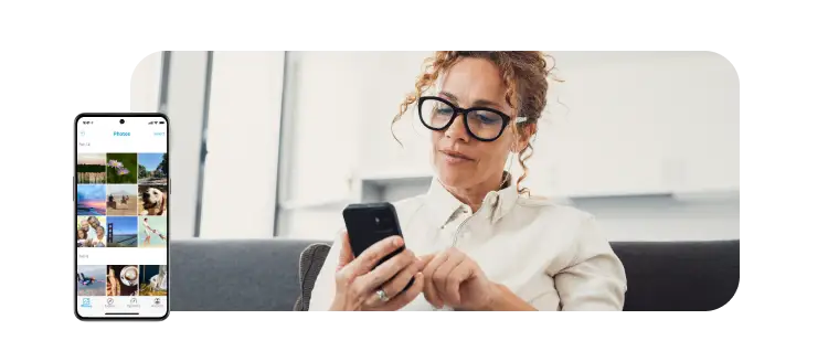 Woman looking at phone