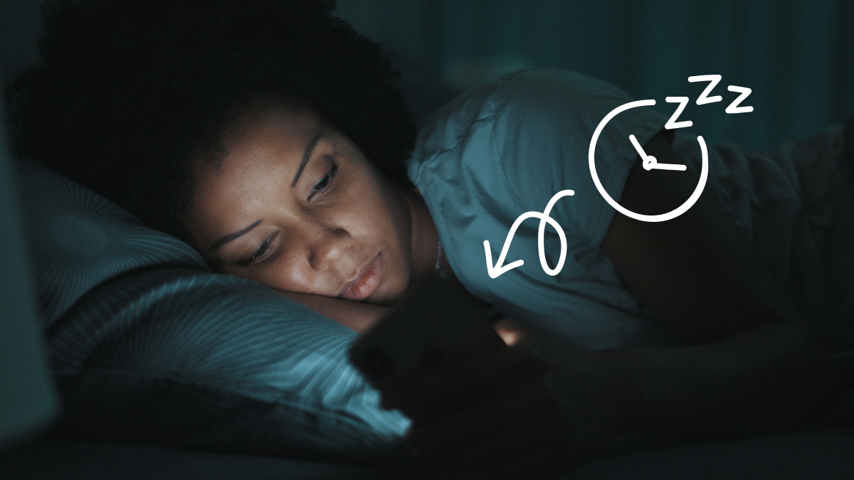 Person turning off bedtime mode