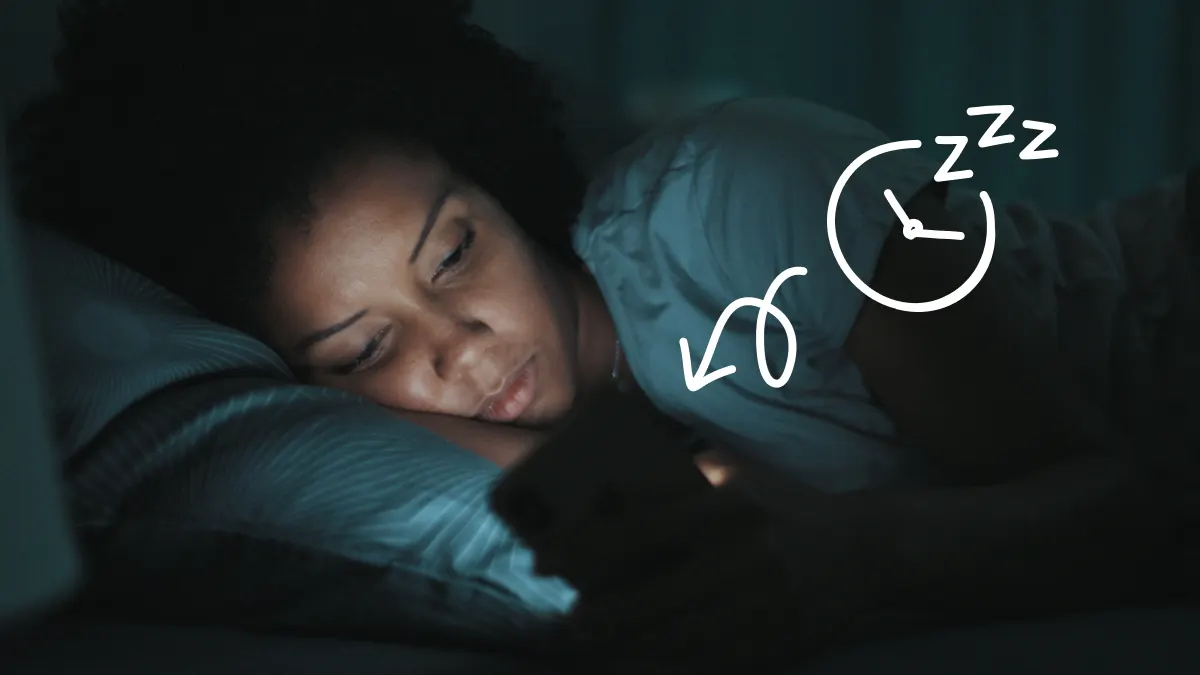 Person turning off bedtime mode