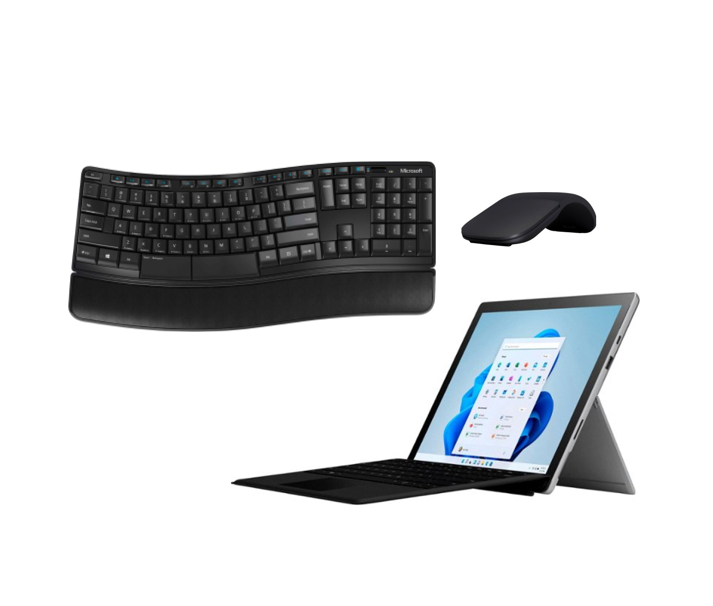 Microsoft keyboard, mouse, and Surface