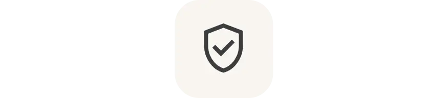Smaller shield icon w/ gray background