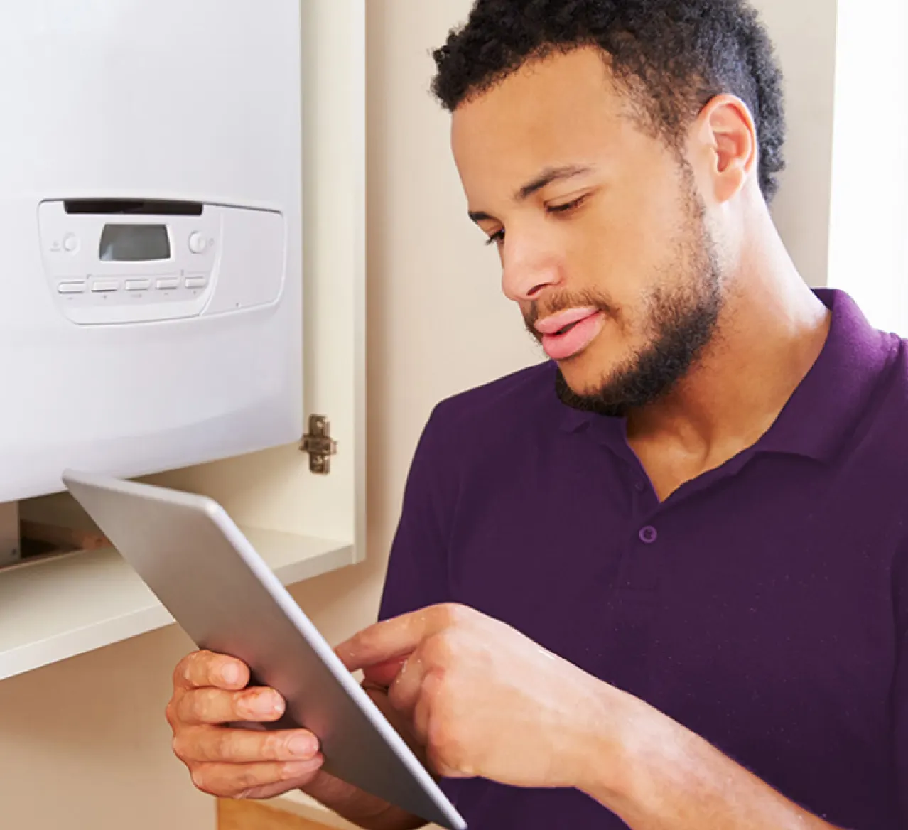 male using at tablet
