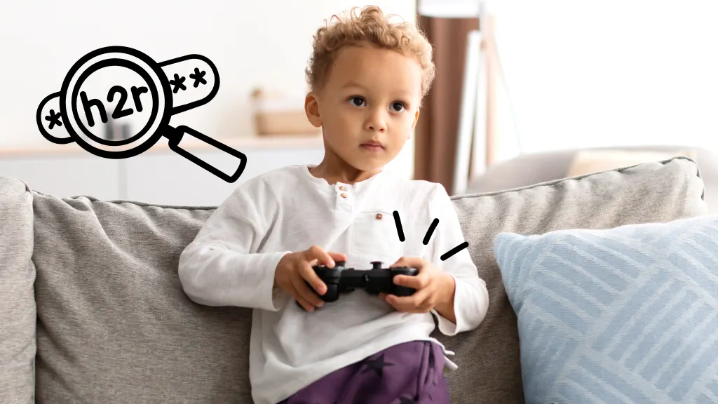 Child playing PS5