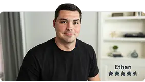 man satisfied with complete protect service