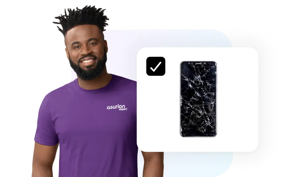 Employee with broken smart phone
