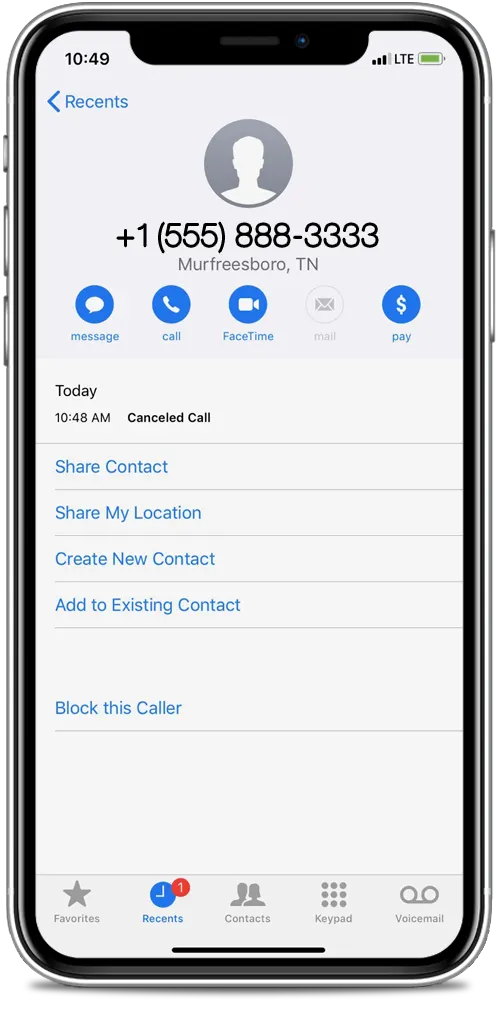 How to block number iPhone