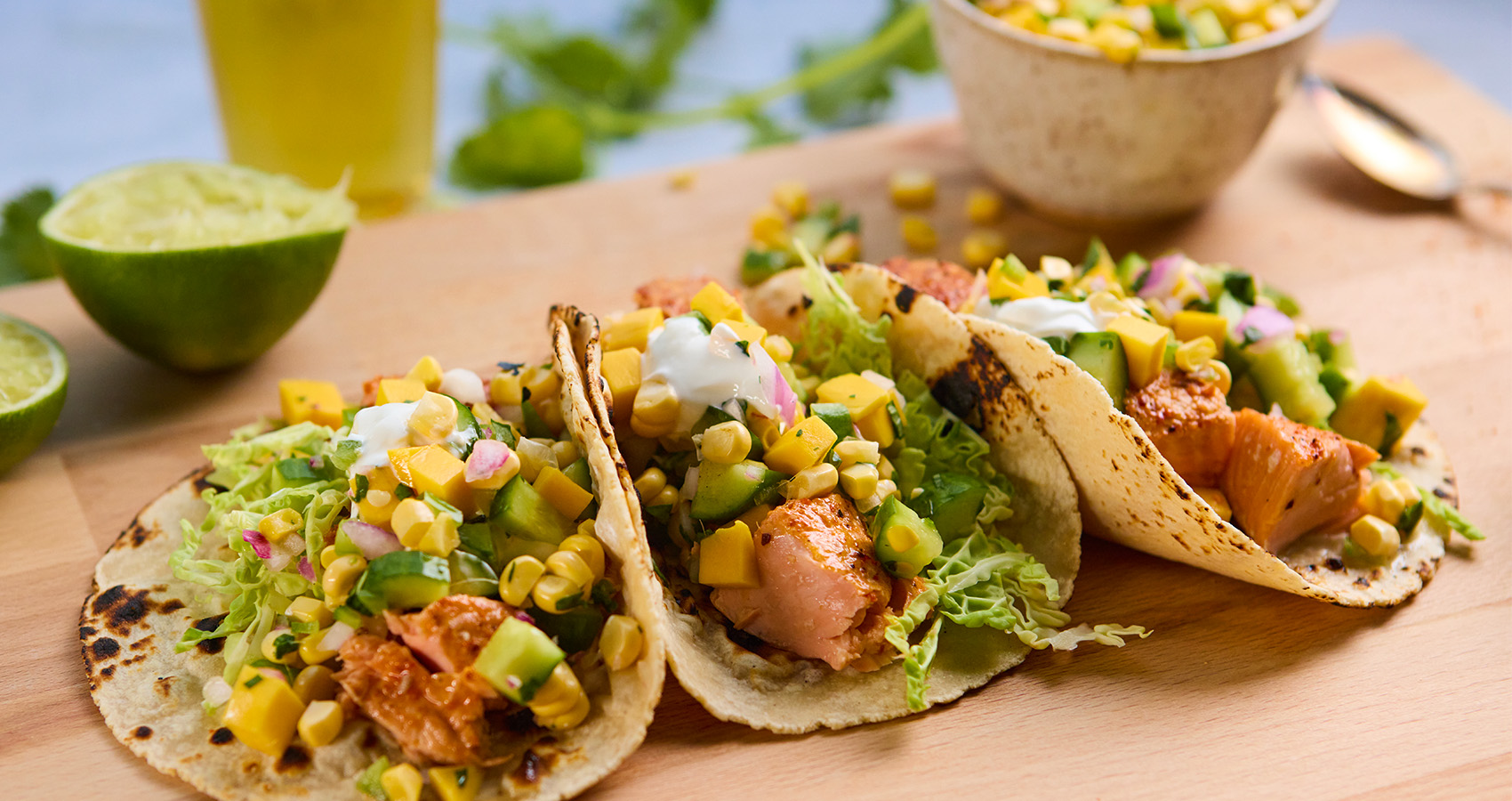 Fish Tacos with Corn Salsa