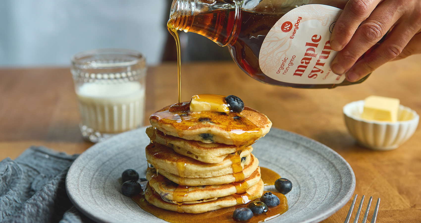 Lemon Ricotta Berry Pancakes