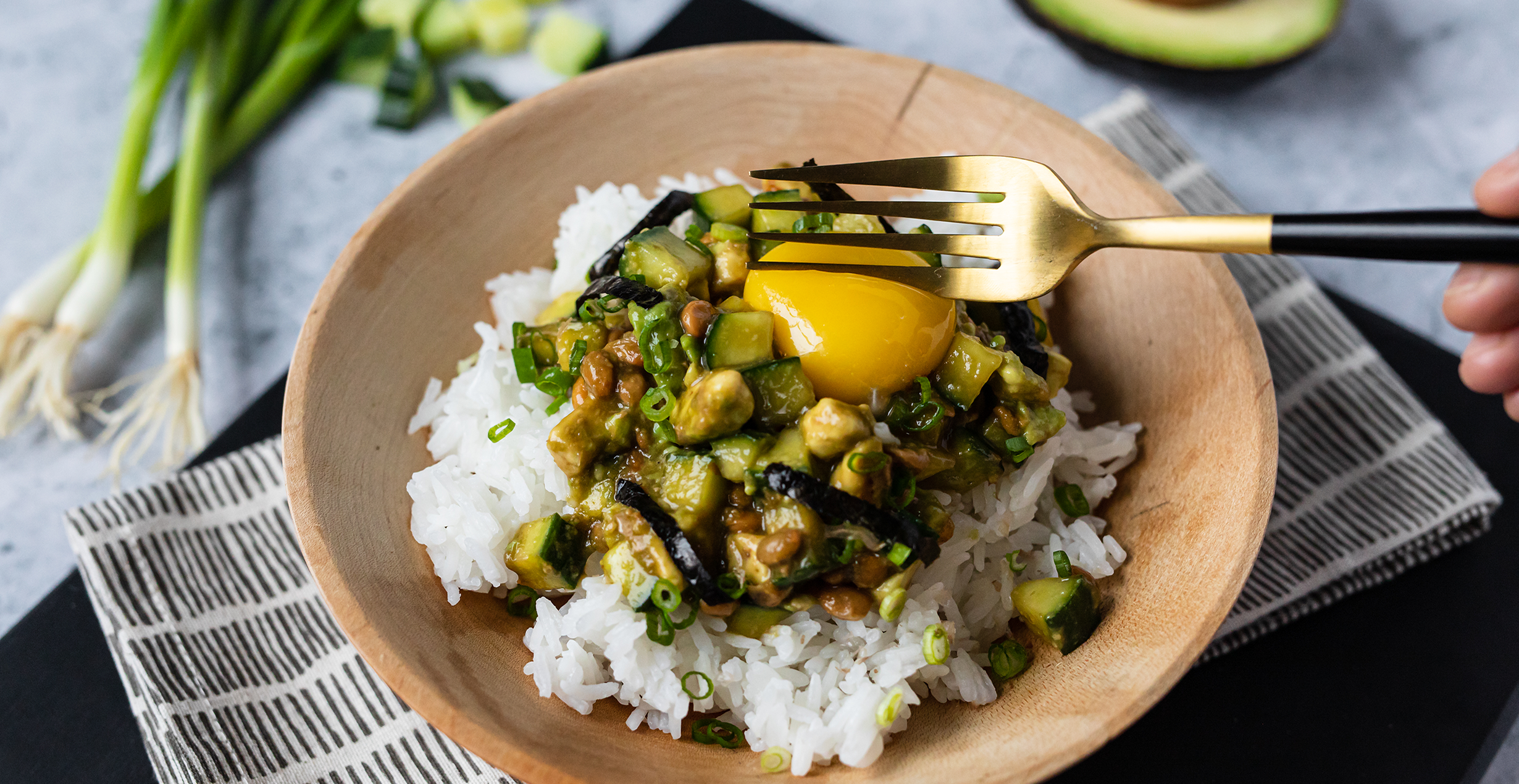 Natto Avocado Bowl