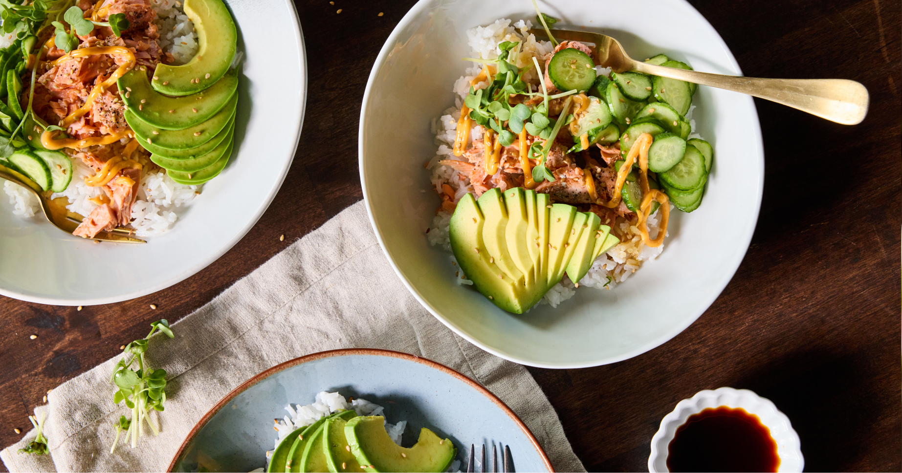 Easy Salmon Rice Bowls