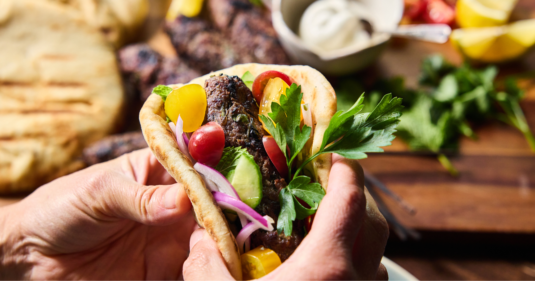 Easy Kofta Pitas