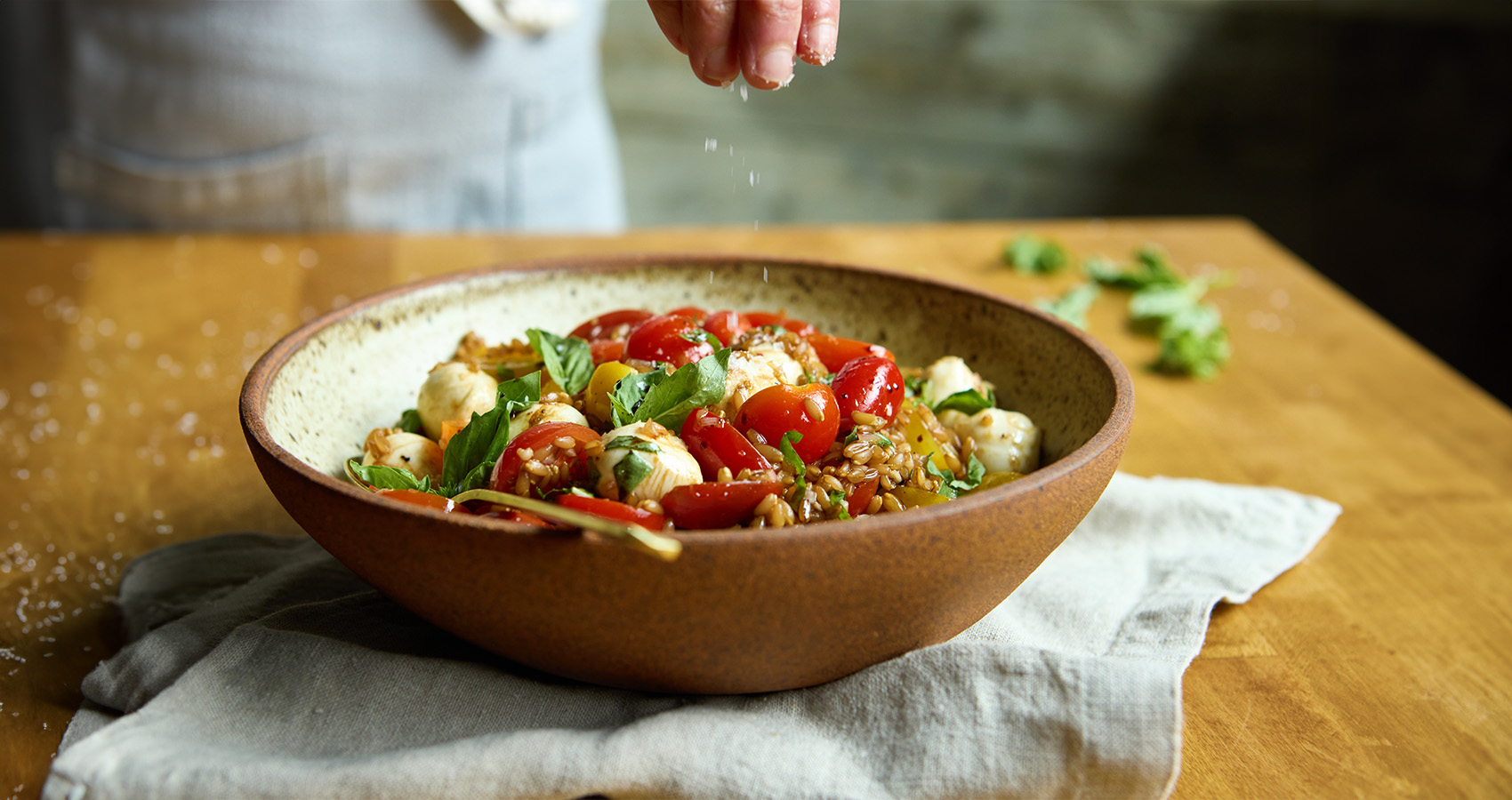 Farro Caprese Salad