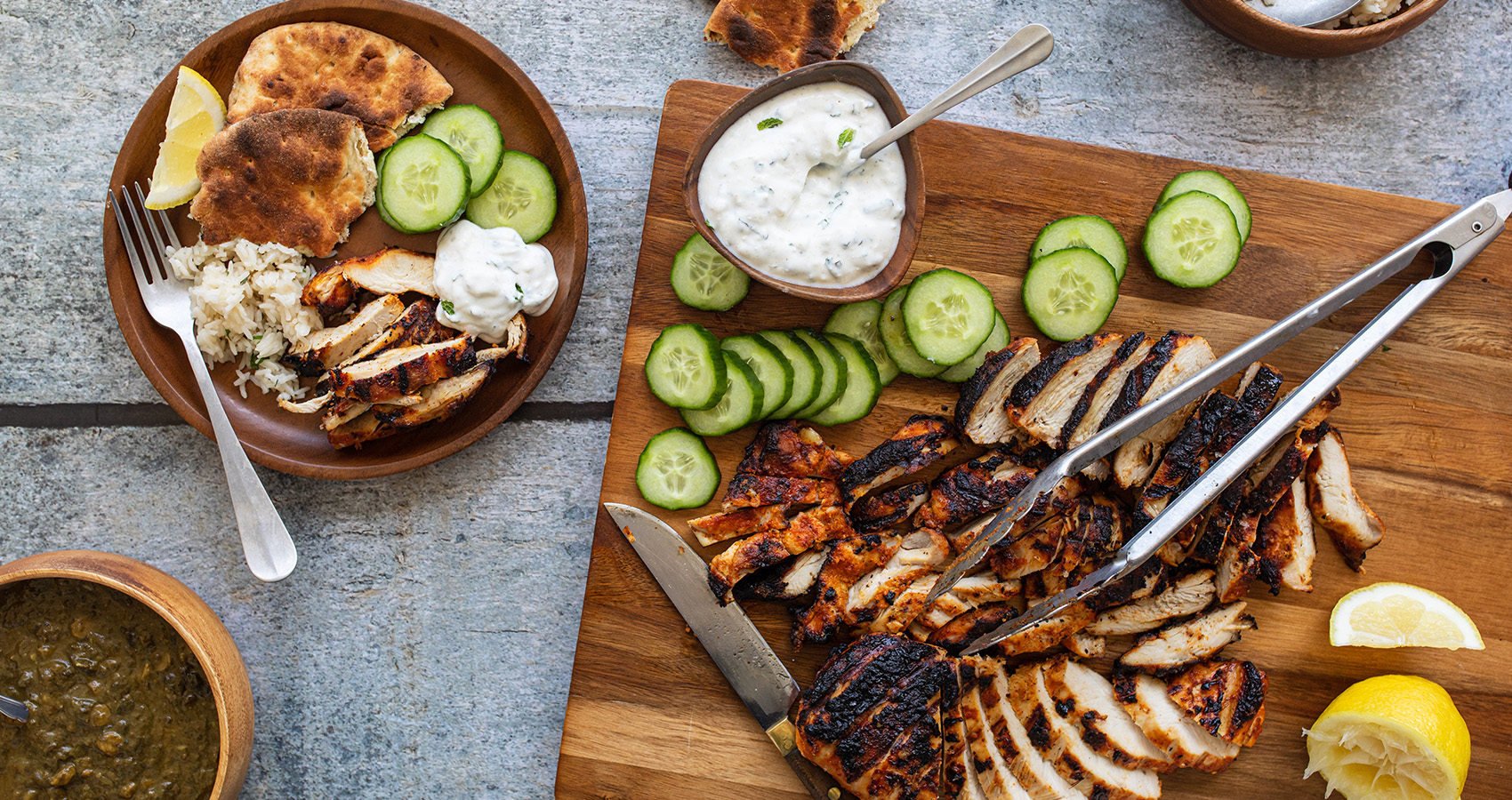 Grilled Tandoori-Style Chicken with Raita