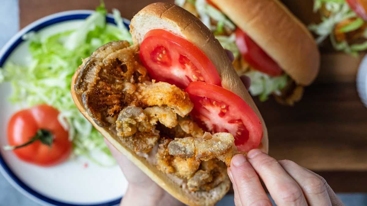 Vegan Oyster Mushroom Po’ Boy