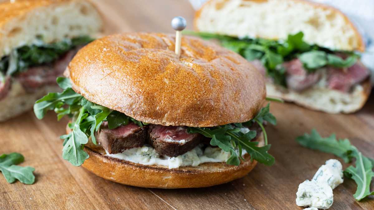 Steak and Blue Cheese Sandwich