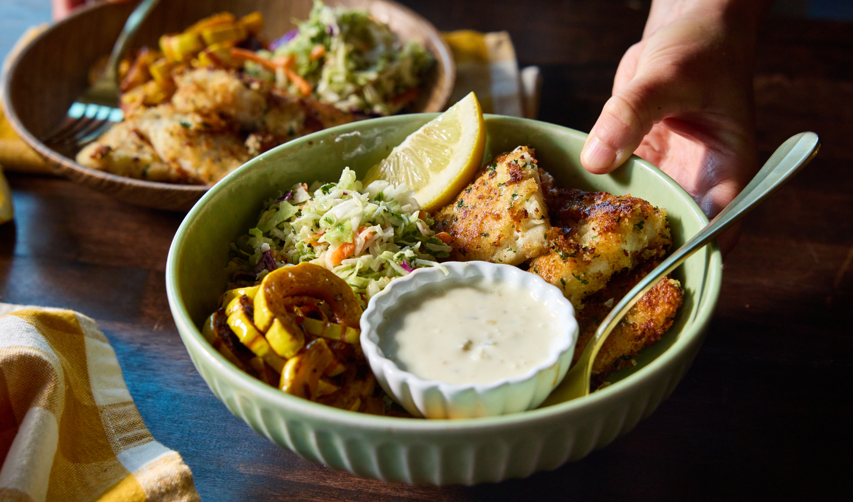 Parmesan Fish with Delicata “Chips”