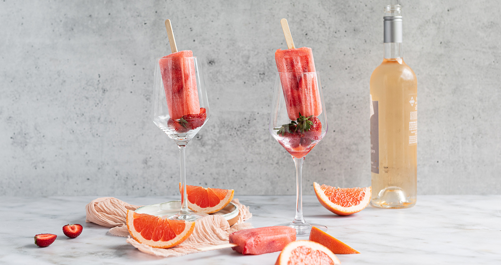 Frosty Frosé Popsicles