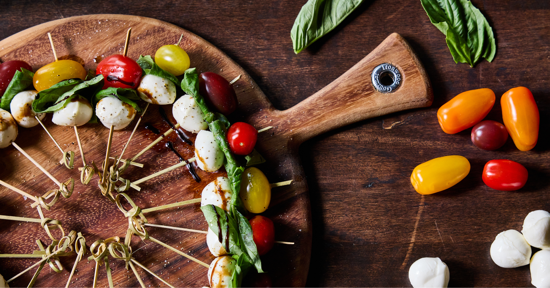 Caprese Skewers with Balsamic Glaze