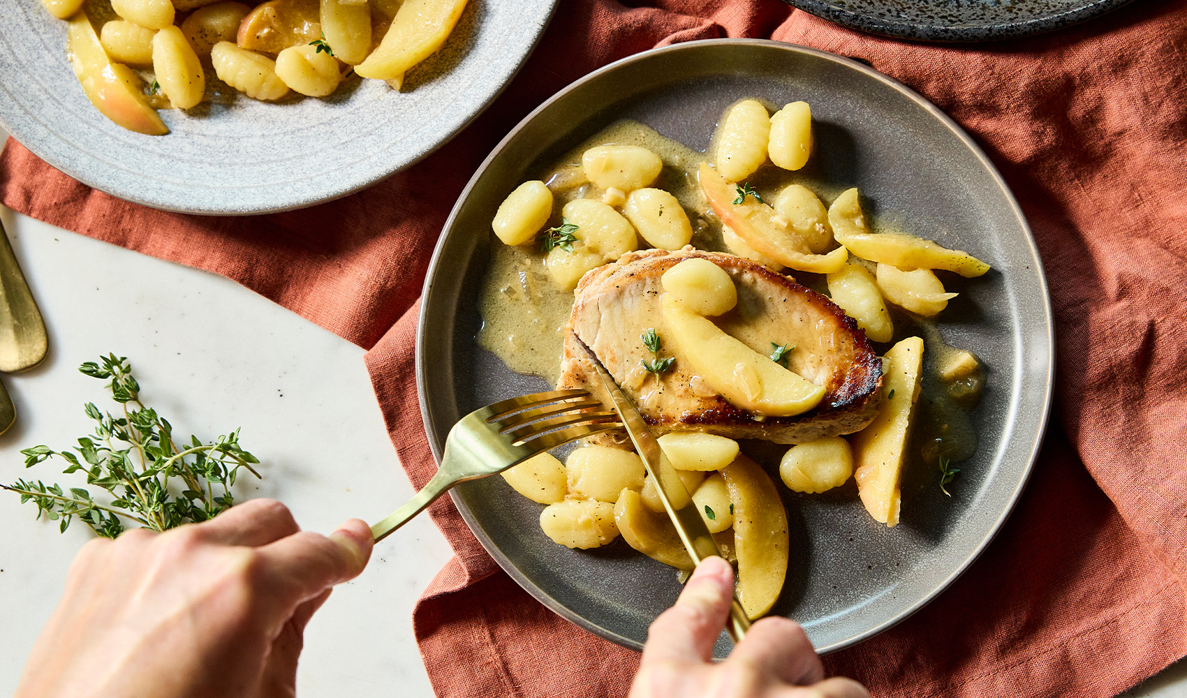 Pork with Apples and Gnocchi