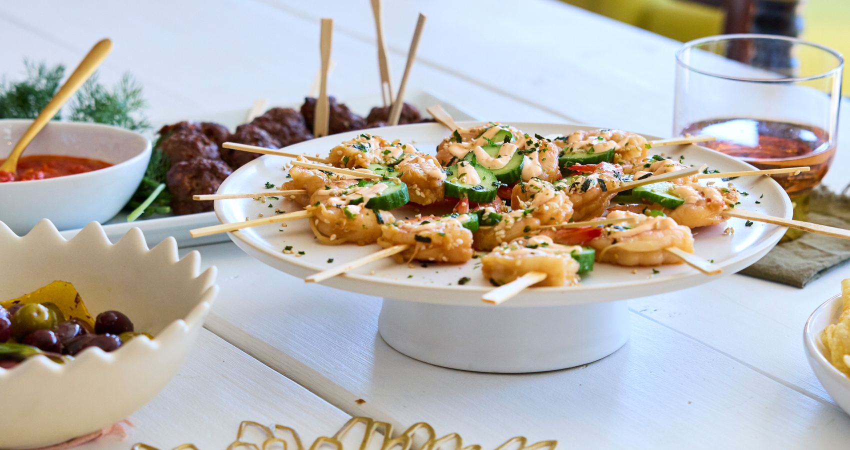 Sesame Shrimp Poke Picks