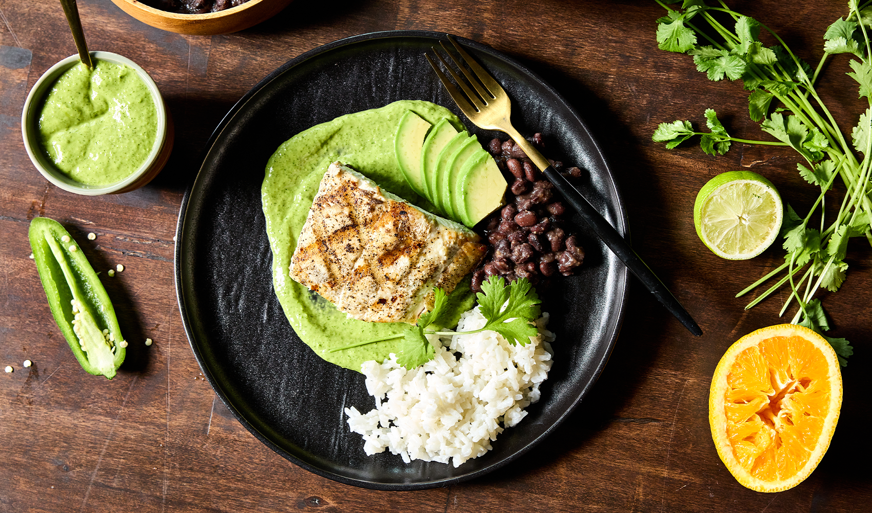 Grilled Fish with Mojo Sauce