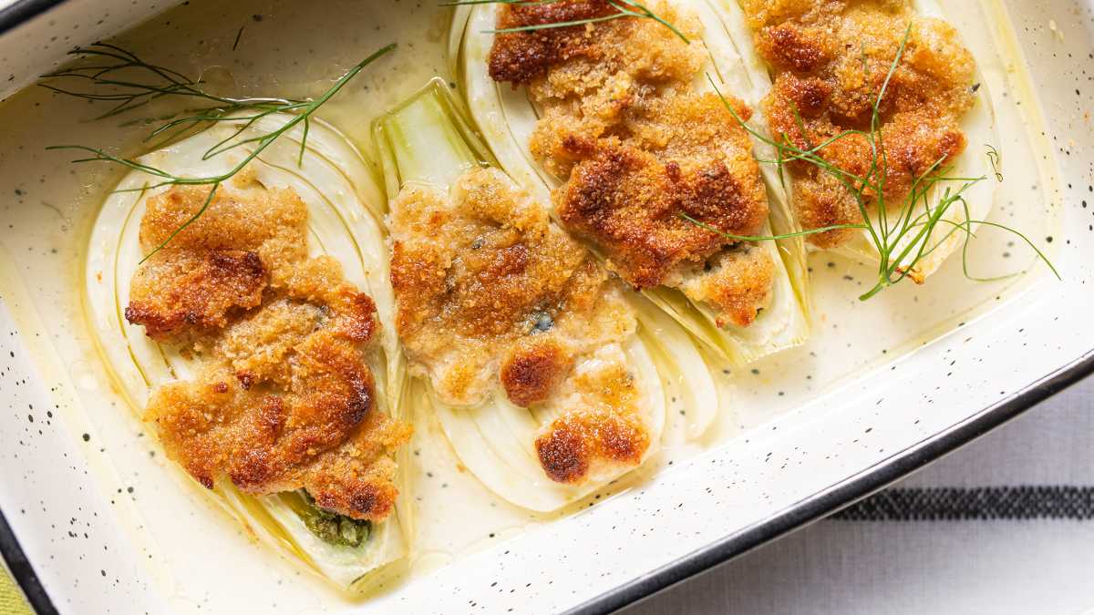 Baked Fennel with Cambozola Cheese