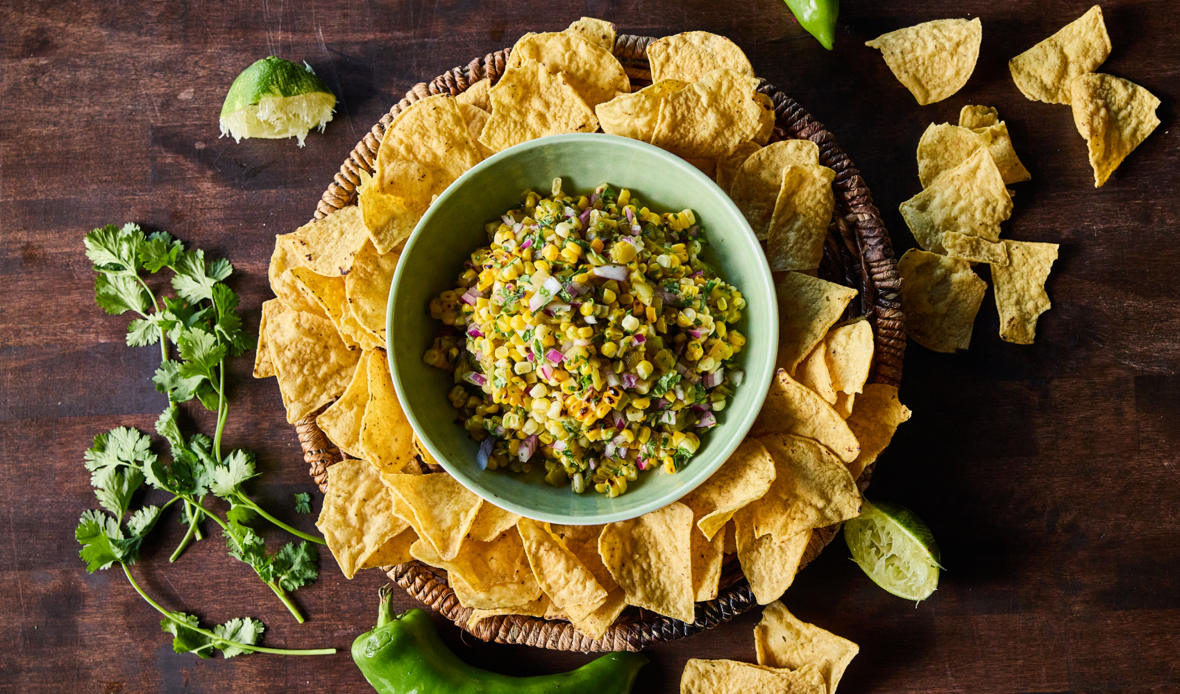 Roasted Hatch & Corn Salsa