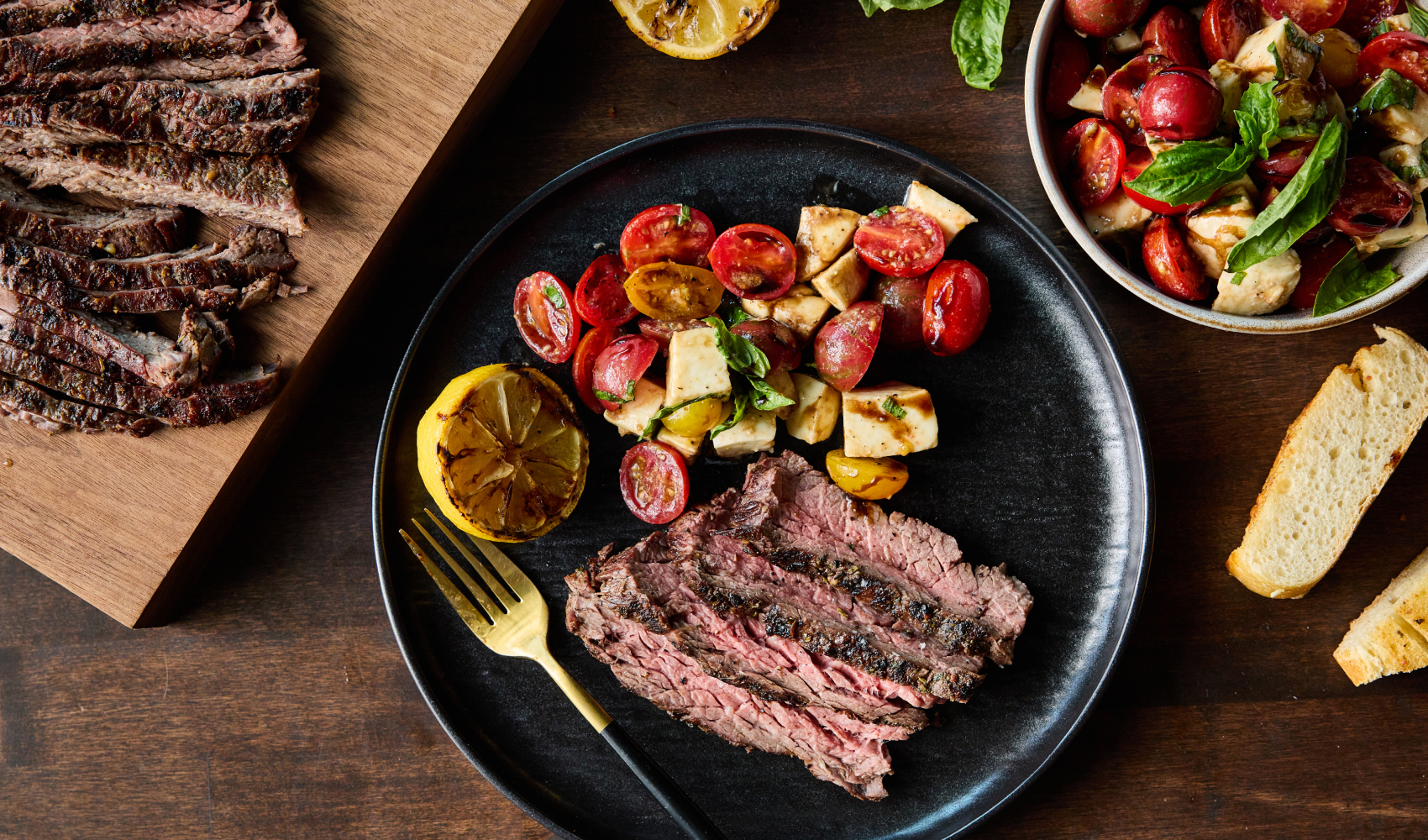 Garlic Herb Marinated Bavette Steak