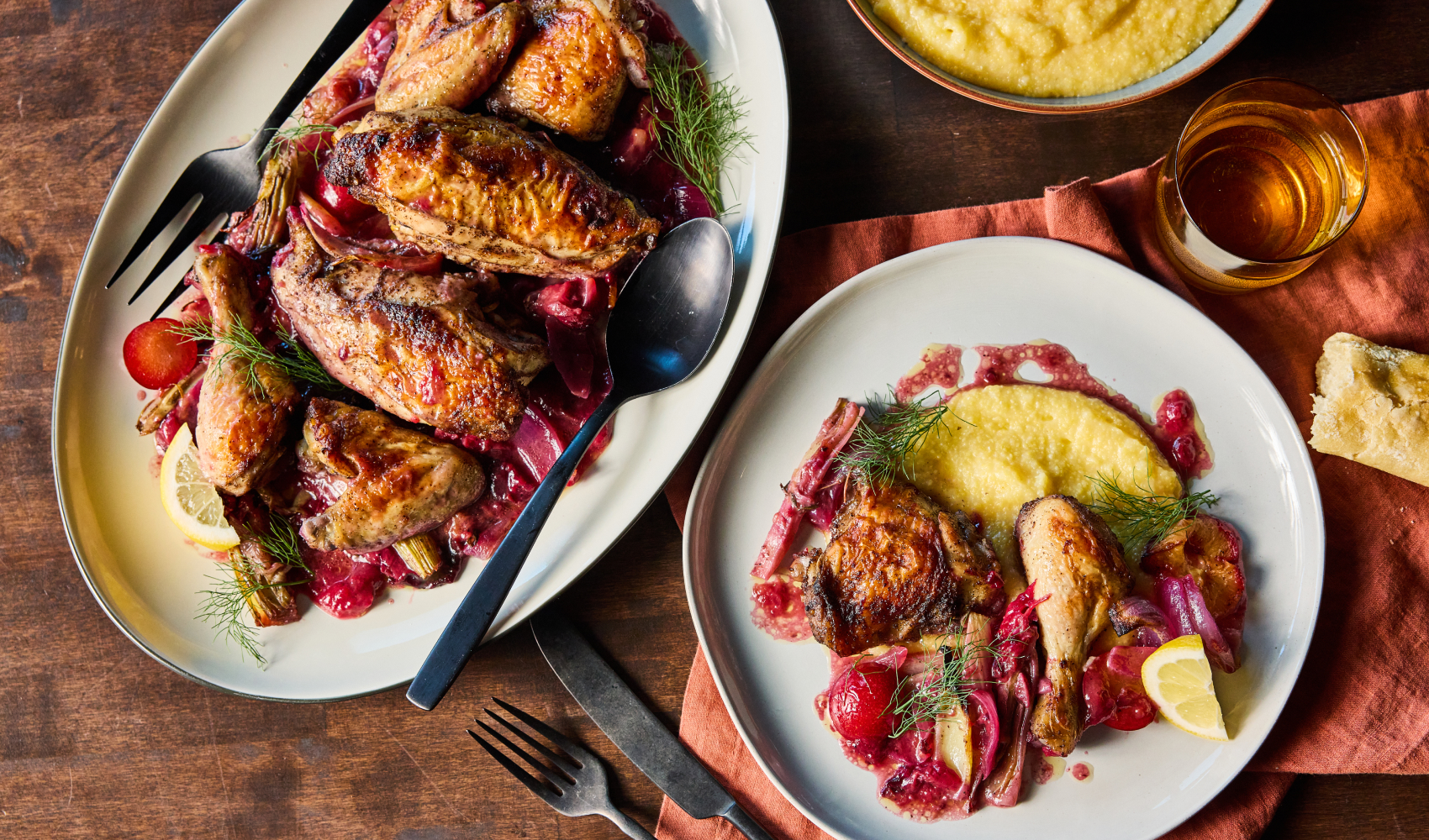 Roasted Chicken with Fennel & Plums 
